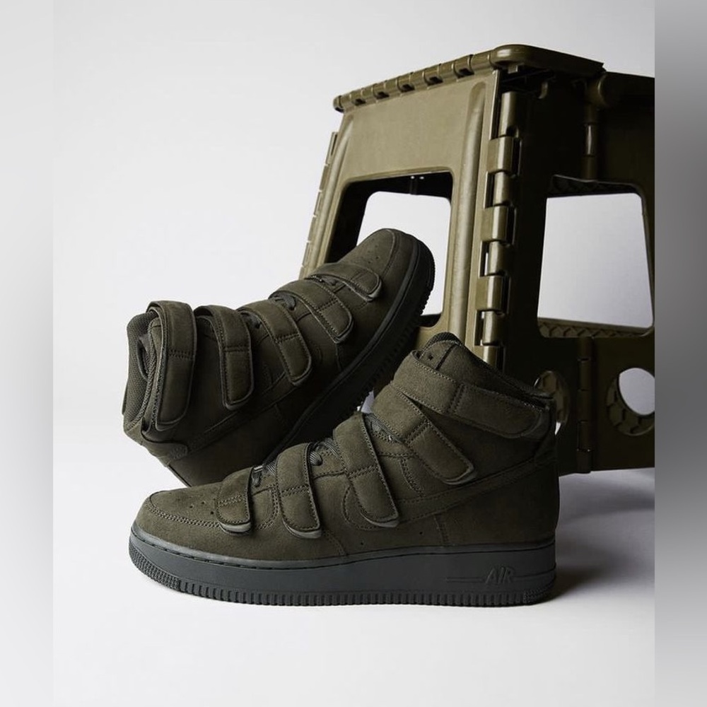 โฅ๐ก๐๐๐: Billie Eilish Air Force 1 High Top โ07 Sequoia Sneakers w Velcro Straps - Picture 4 of 13